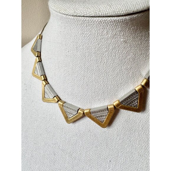 MADEWELL Brass Silver Triangle Cluster Princess Necklace - Picture 2 of 9